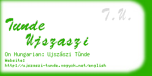 tunde ujszaszi business card