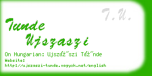 tunde ujszaszi business card